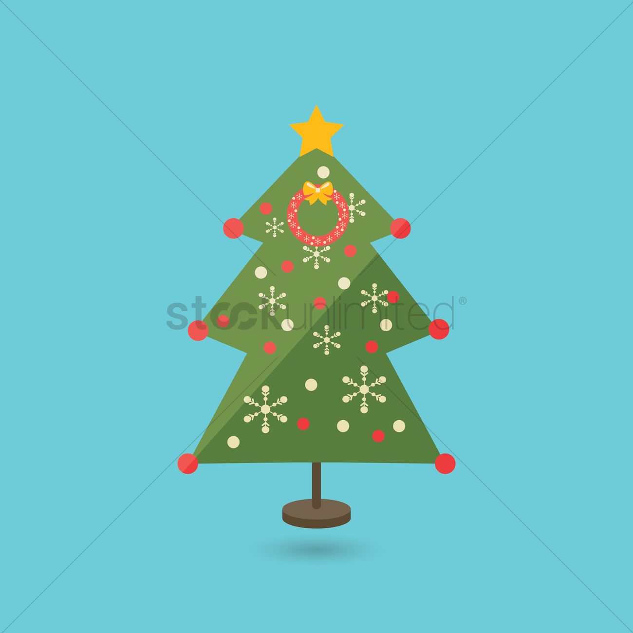 1300x1300 Christmas Tree Vector Image