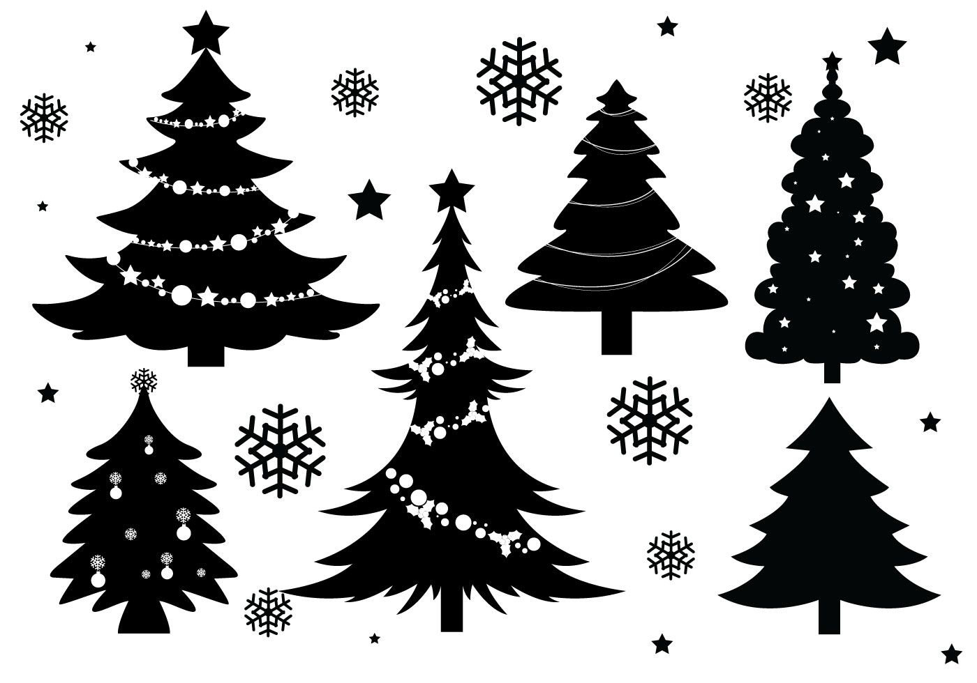 1400x980 Abstract Christmas Tree Free Vector Art