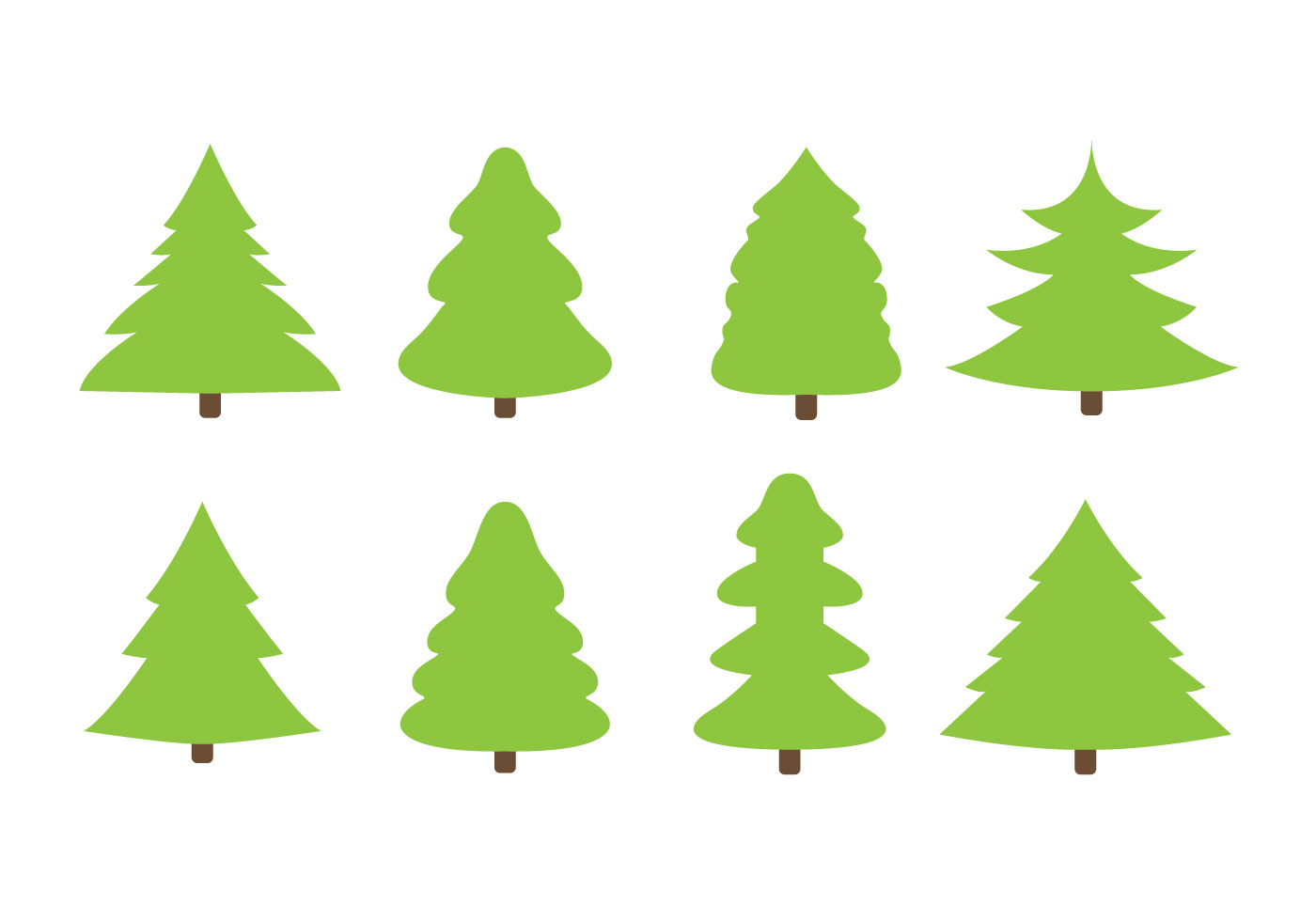 1400x980 Christmas Tree Free Vector Art