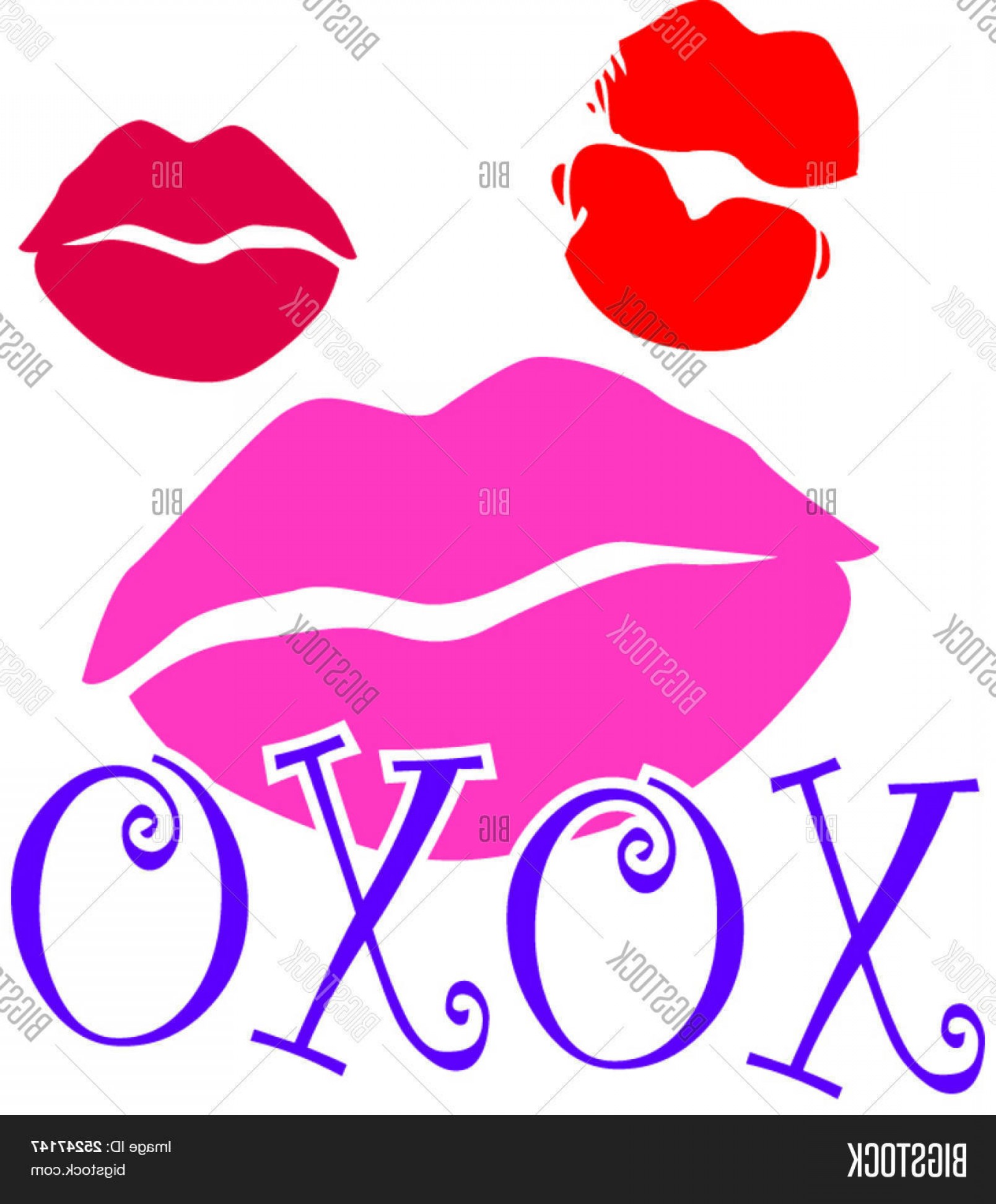 1608x1944 Stock Vector Lipstick Kiss Marks With Xoxo Hugs And Kisses