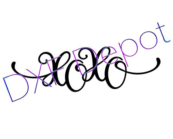 570x456 Xoxo Dxf Vector Art Clip Art Png Pdf Etsy