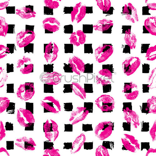 500x500 Xoxo Style Kisses Brush Grunge And Lipstick Kiss Stain Seamless