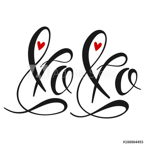 500x500 Xoxo Text Vector Handwritten Font Isolated On White Background