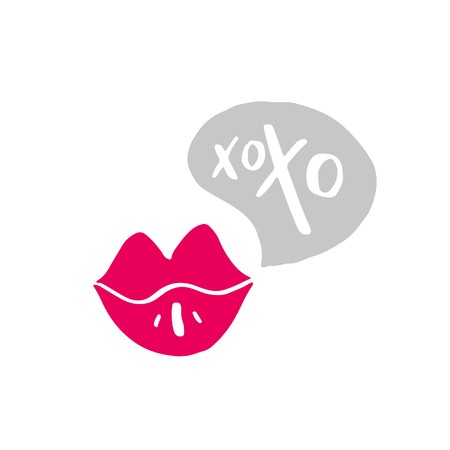 450x450 Xoxo With Lips Vector Sign On White Background Royalty Free