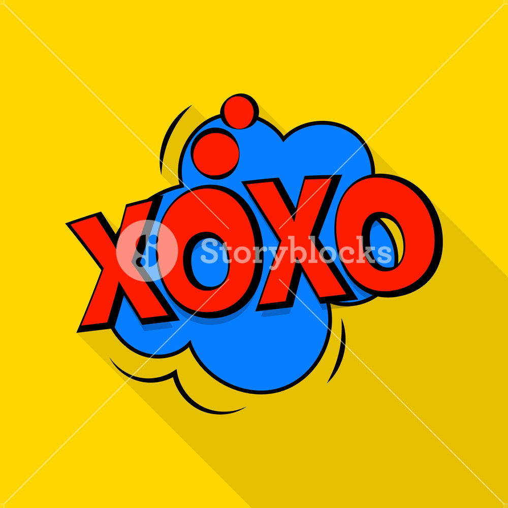 1000x1000 Xoxo Icon Pop Art Illustration Of Xoxo Vector Icon For Web