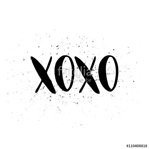 500x500 Lettering Xoxo Vector Illustration Stock Image And Royalty Free