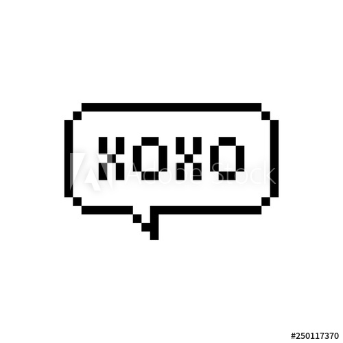 500x500 Pixel Speech Bubble Xoxo