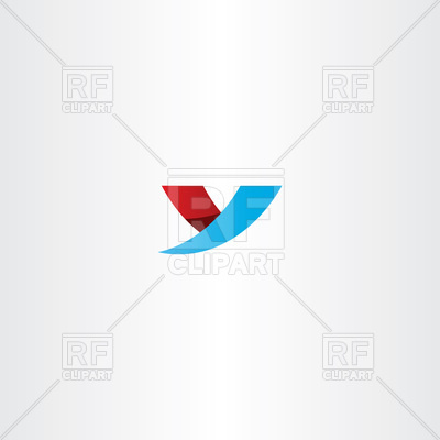 400x400 Blue Red Icon Letter Y Logo Vector Image Of Icons And Emblems