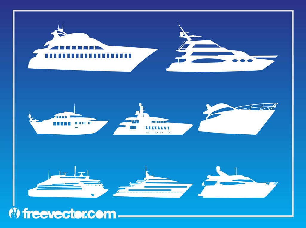 1024x765 Yachts Silhouettes Set Vector Art Graphics