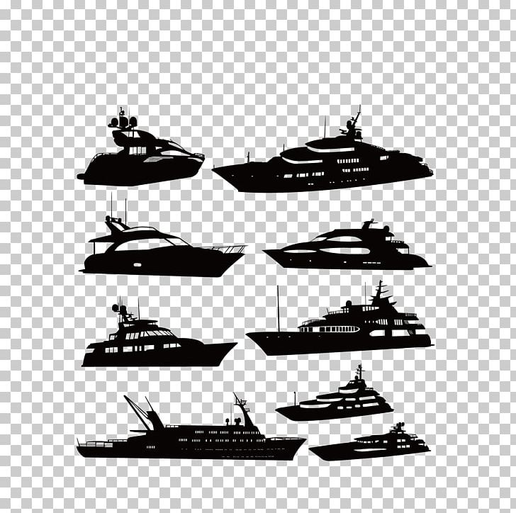 728x724 Luxury Yacht Silhouette Boat Png, Clipart, Black And White, Brand