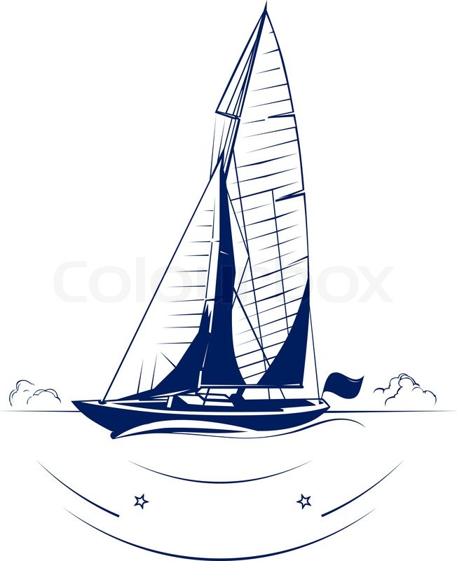 652x800 Speed Yacht Vector Insignia Stock Vector Colourbox
