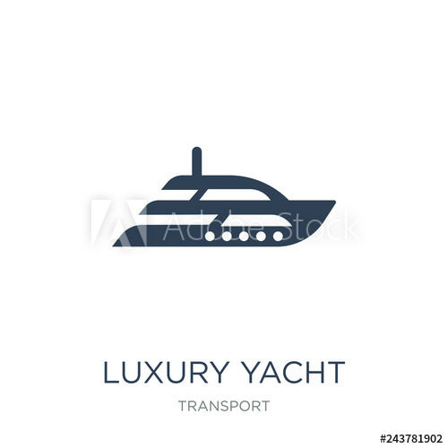 500x500 Luxury Yacht Icon Vector On White Background, Luxury Yacht Trendy