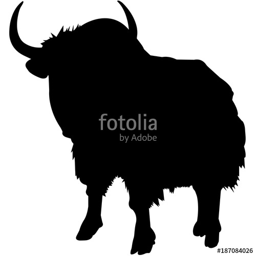 500x500 Yak Silhouette Vector Graphics Stock Image And Royalty Free