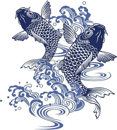 404x450 Stock Vector Tattoos Japanese Tattoo Koi, Japanese Koi Fish