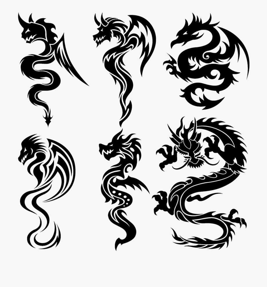 920x987 Tattoo Vector Tribe Chinese Dragon Free Clipart Hd