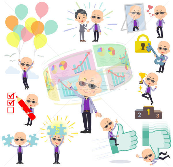 600x580 Japanese Mafia Yakuza Men Success Positive Vector Illustration