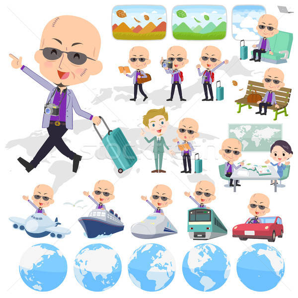 600x600 Japanese Mafia Yakuza Men Travel Vector Illustration Toyotoyo
