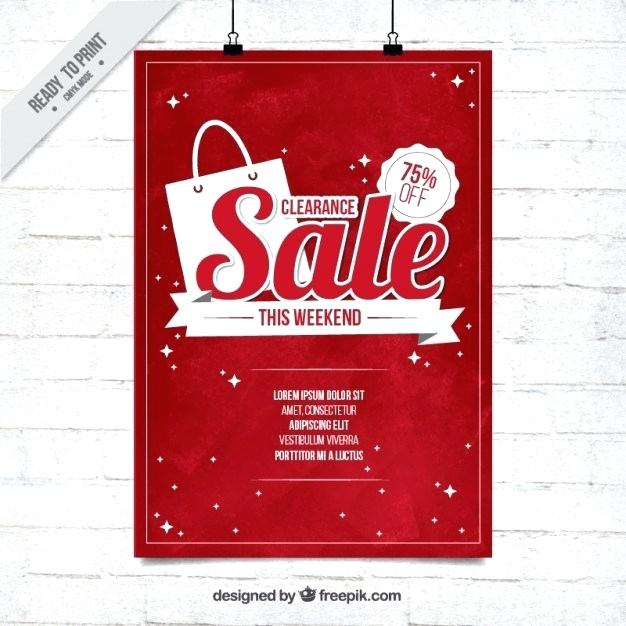 626x626 Red Sale Poster Template Free Vector Free Neighborhood Yard Sale