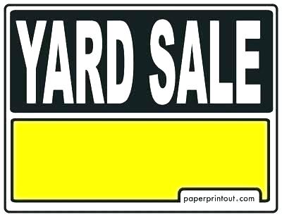400x308 Yard Sale Sign Template Garage Flyer Word For Car Ad Stock Vector