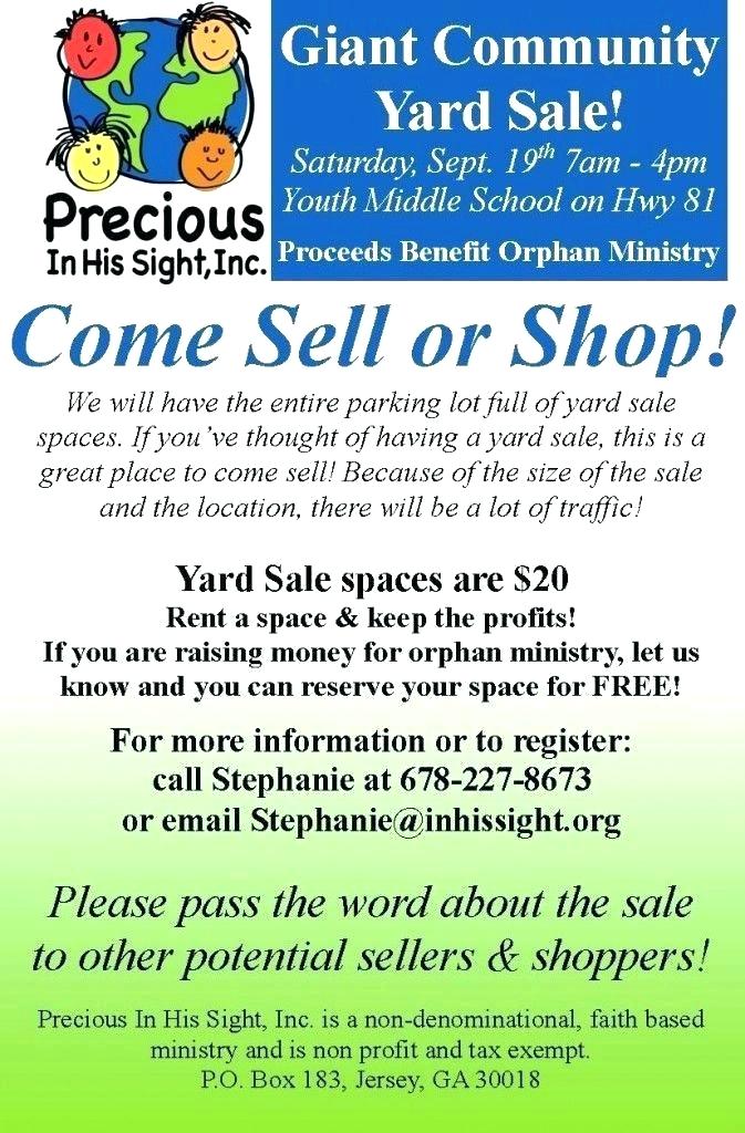 673x1024 Yard Sale Template Free Garage Lovely Perfect Line Sets Smart