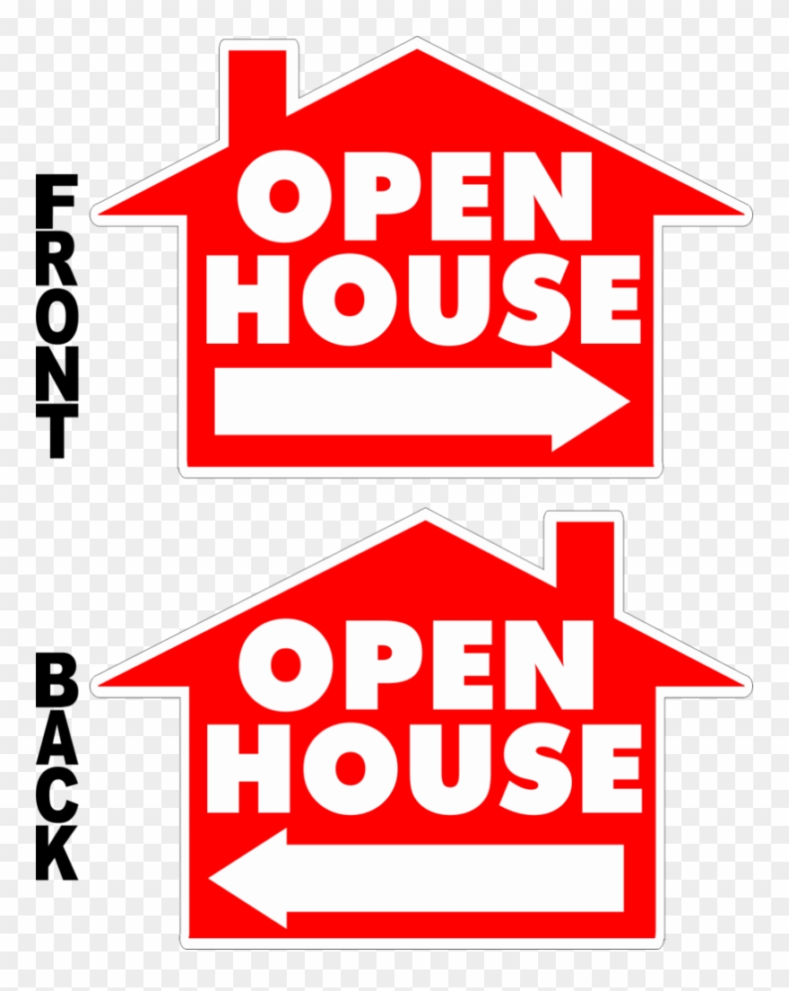 880x1104 Open House House Shaped Yard Sign