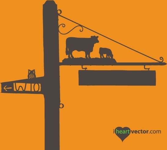 547x491 Antique Yard Sign Vector Free Vector In Encapsulated Postscript