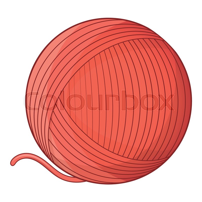 800x800 Yarn Ball Toy For Cat Icon Cartoon Stock Vector Colourbox