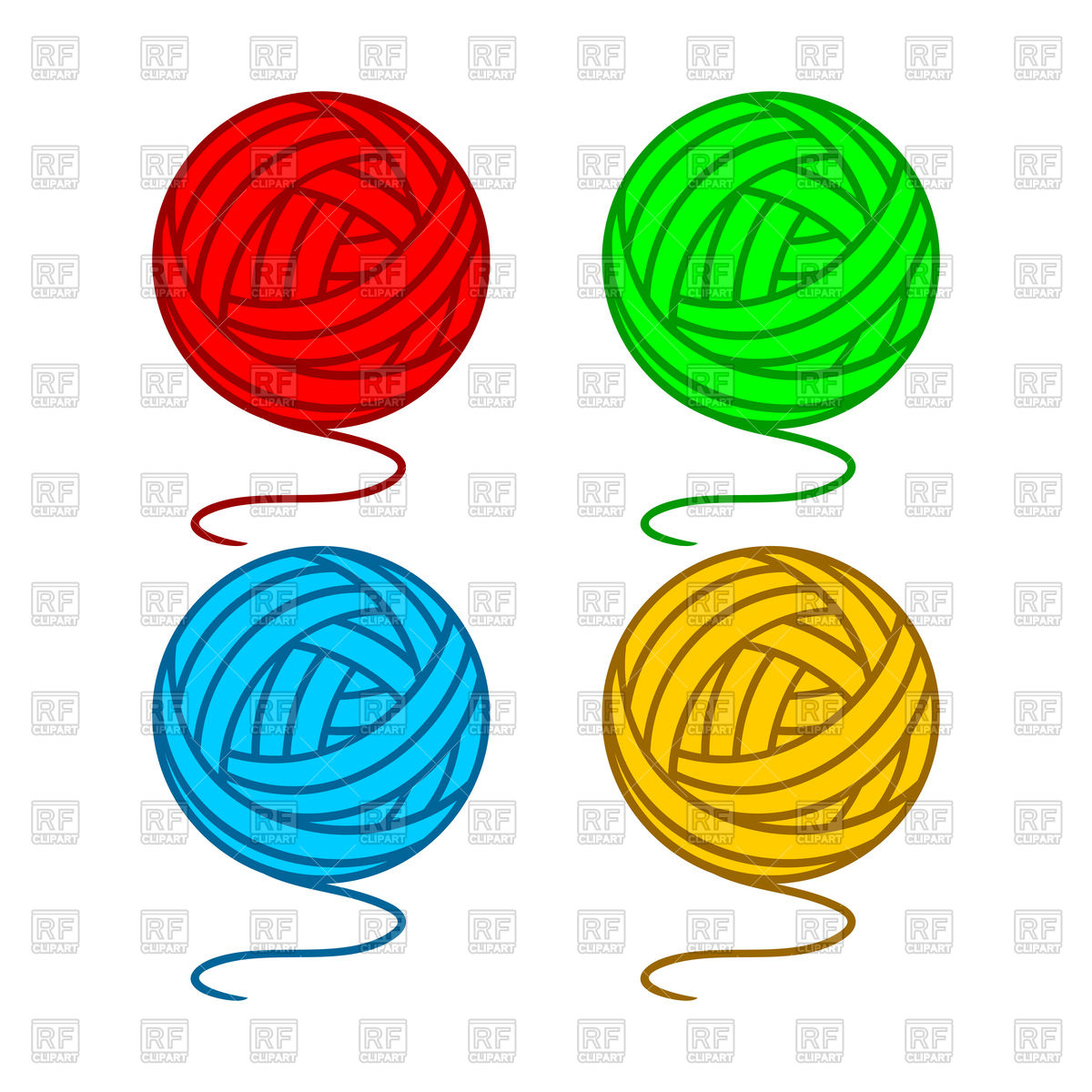 1200x1200 Balls Of Yarn Vector Image Of Objects Silanti
