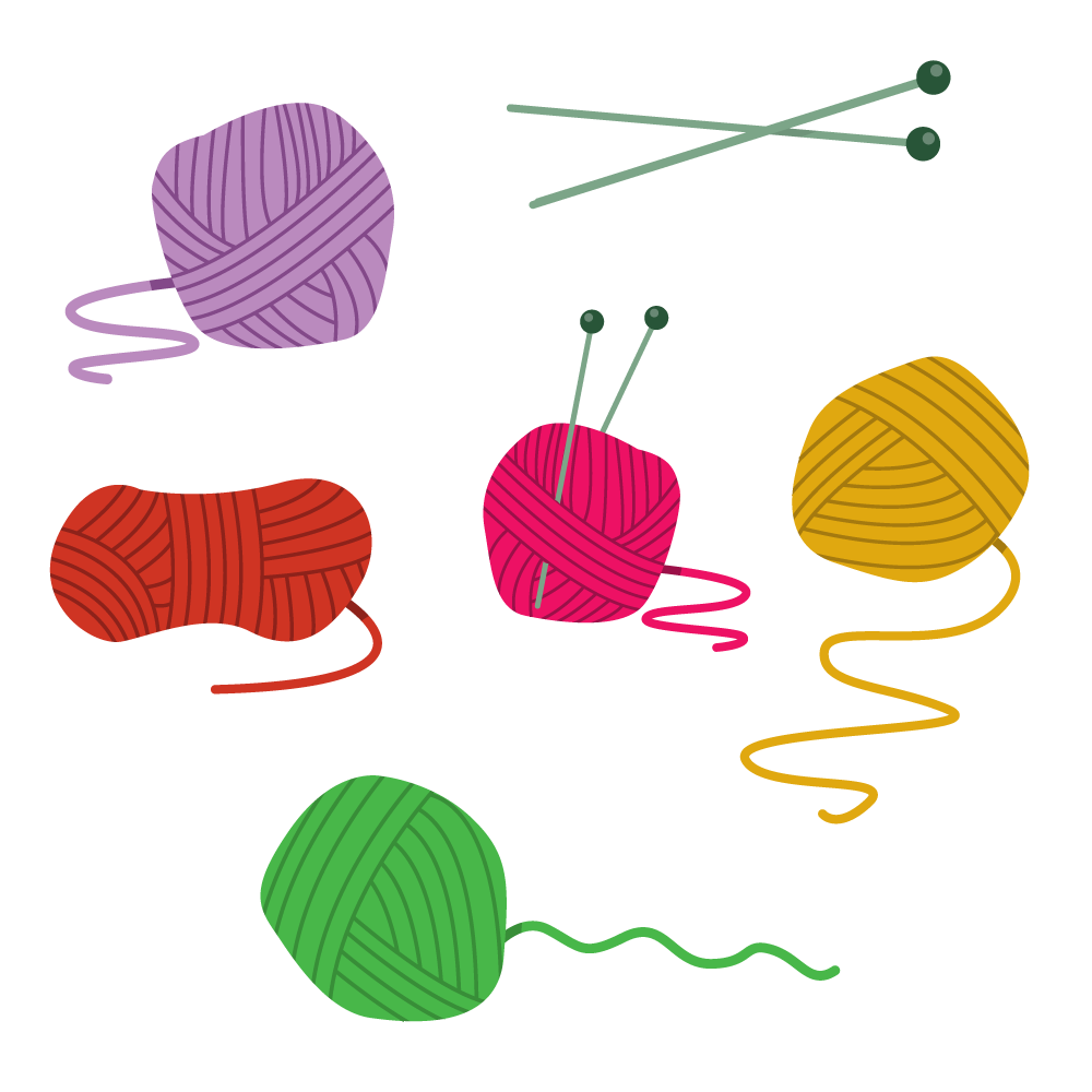 1000x1000 Colorfull Ball Of Yarn Vectors