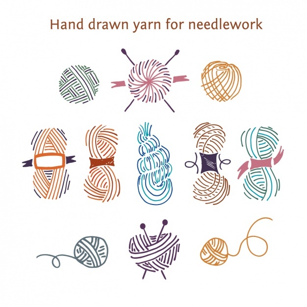 Hand Drawn Yarn For Needlework Vector Premium Download 626x626 Hand Drawn Yarn For Needlework Vector Premium Download