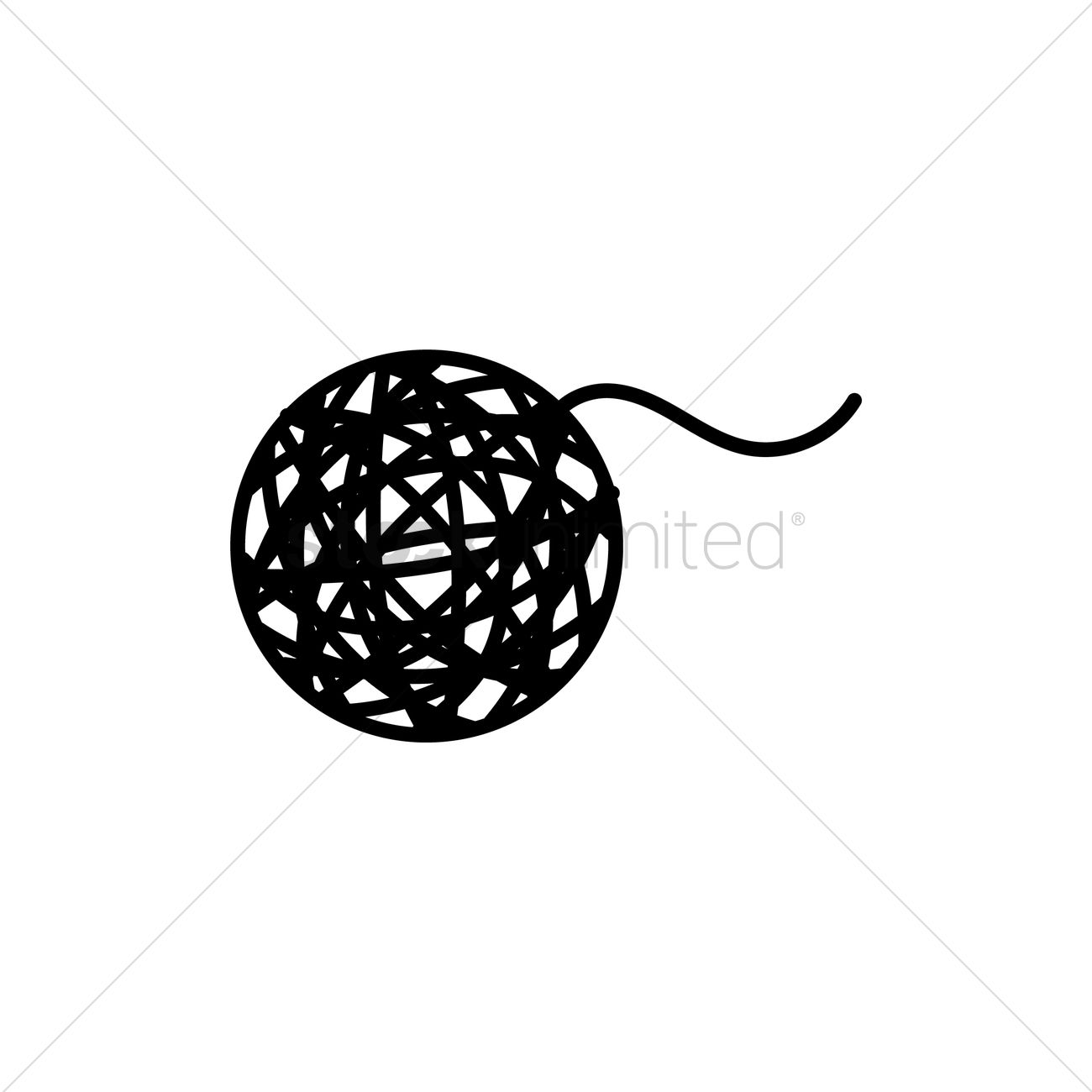Yarn Vector Image 1300x1300 Yarn Vector Image