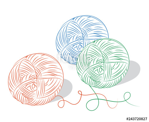 Three Ball Of Yarn Vector Stock Image And Royalty Free Vector 500x409 Three Ball Of Yarn Vector Stock Image And Royalty Free Vector