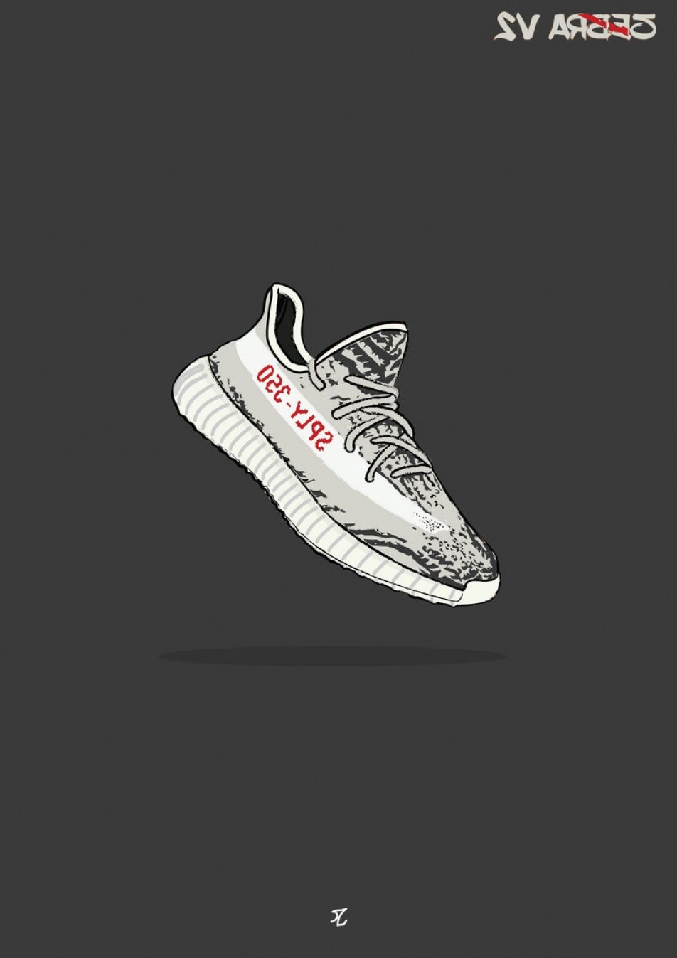 Yeezy Boost Zebra Illustrated Poster Savoyuptown 952x1347 Yeezy Boost Zebra Illustrated Poster Savoyuptown