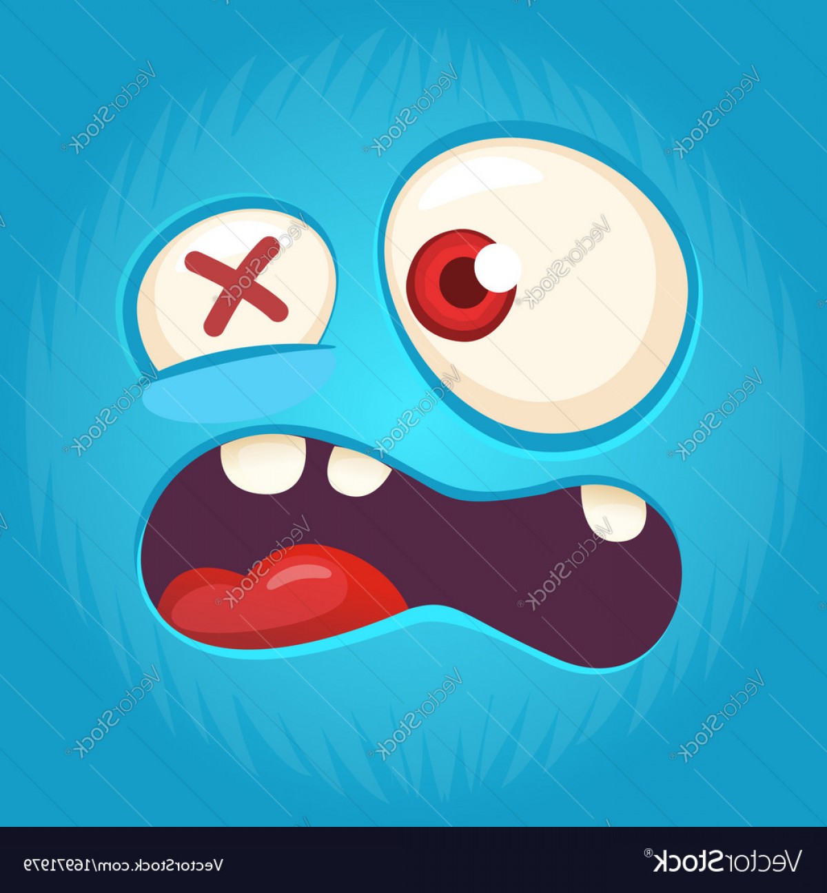 1200x1296 Cool Cartoon Monster Face Yelling Vector Geekchicpro