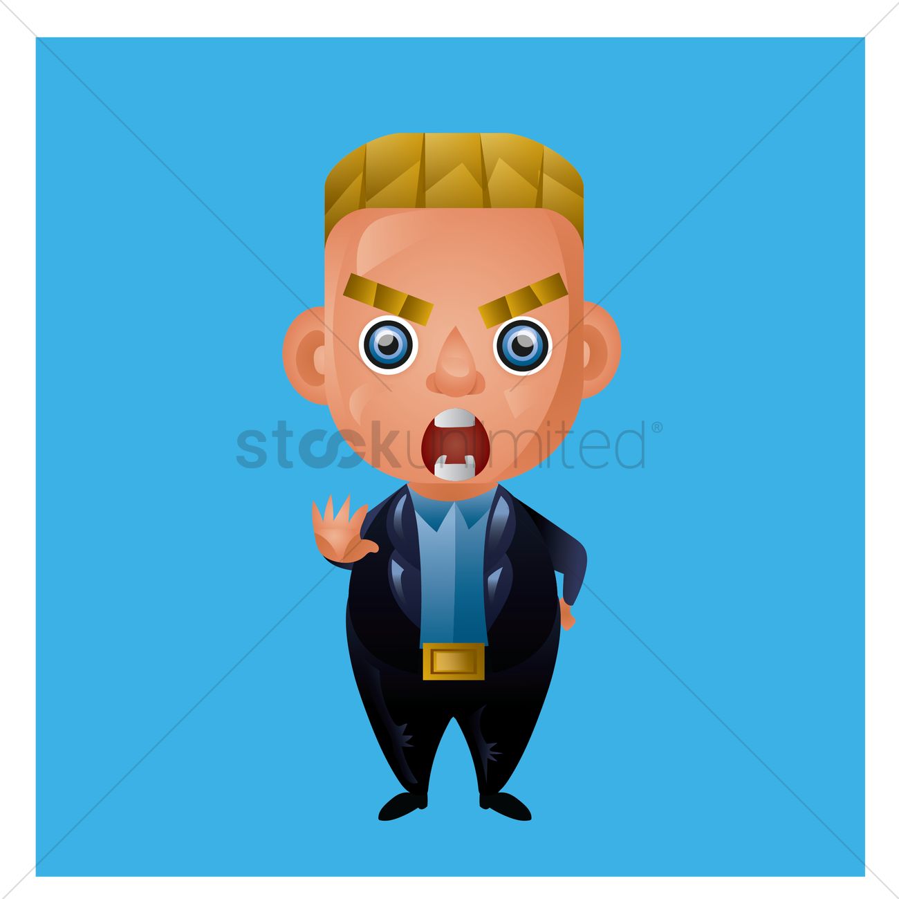 1300x1300 Businessman Yelling Vector Image