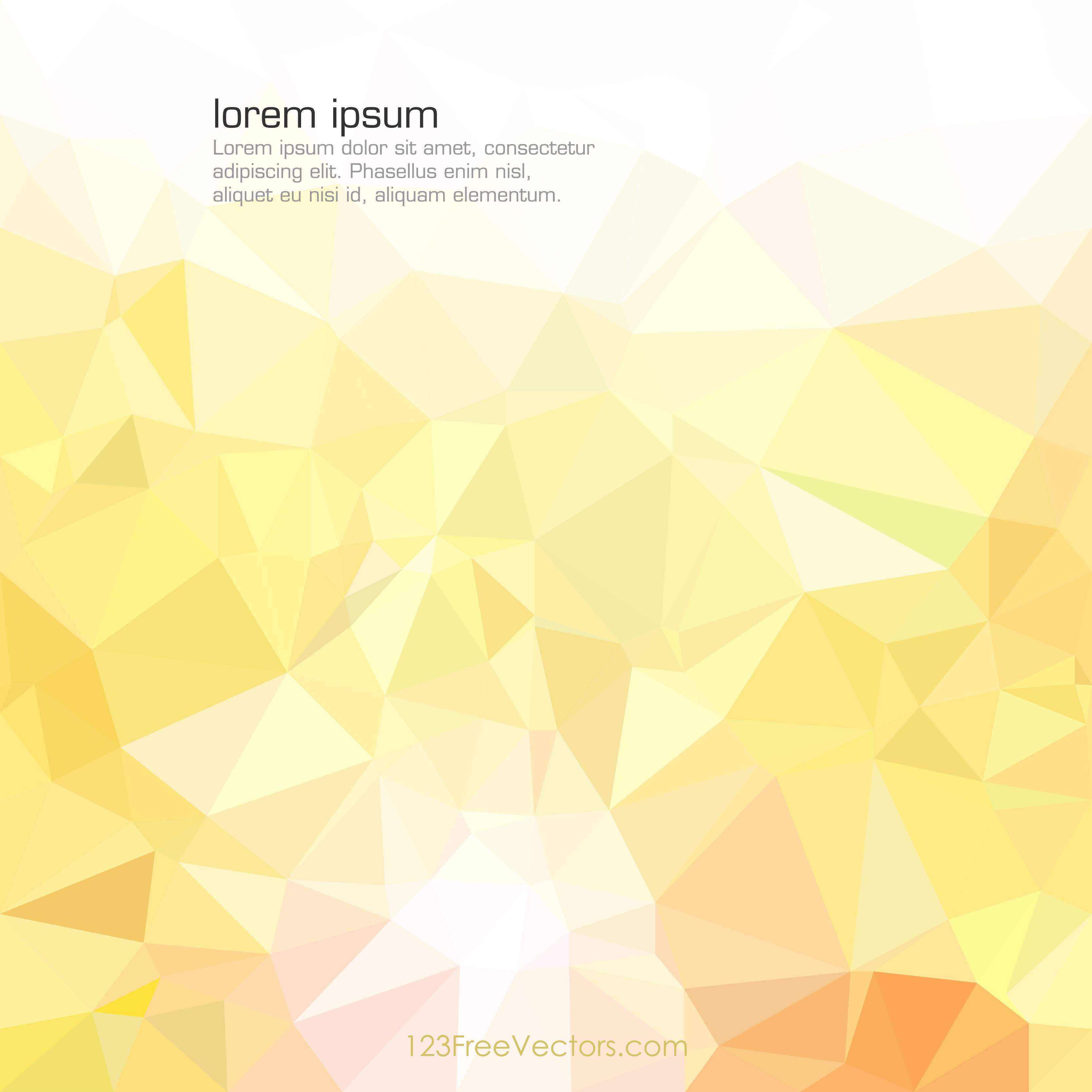 3333x3333 Yellow Abstract Geometric Polygon Background Vector