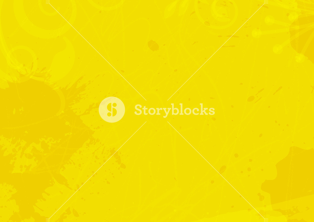 1000x707 Grunge Drops Bright Yellow Background Vector Illustration Royalty