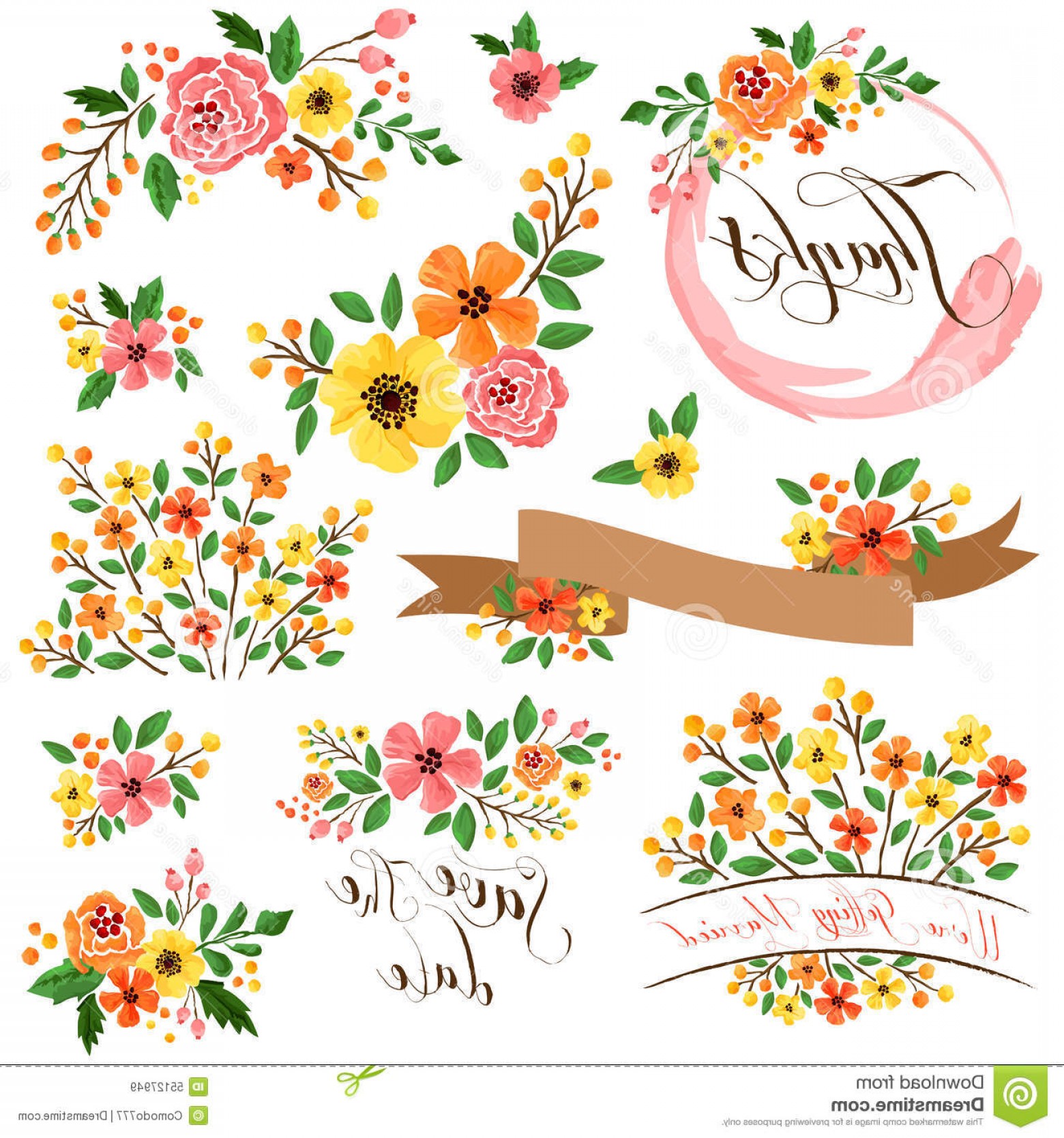 Stock Illustration Yellow Flower Vector Set Image Soidergi 1560x1668 Stock Illustration Yellow Flower Vector Set Image Soidergi