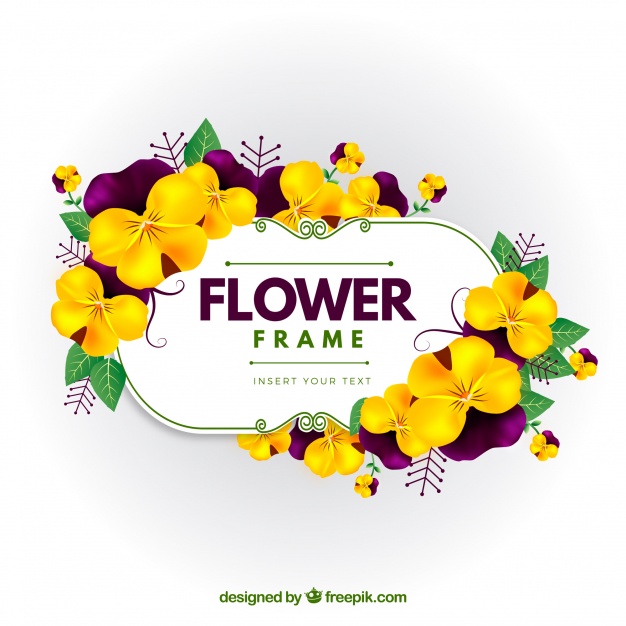 Yellow Flower Frame Vector Free Download 626x626 Yellow Flower Frame Vector Free Download