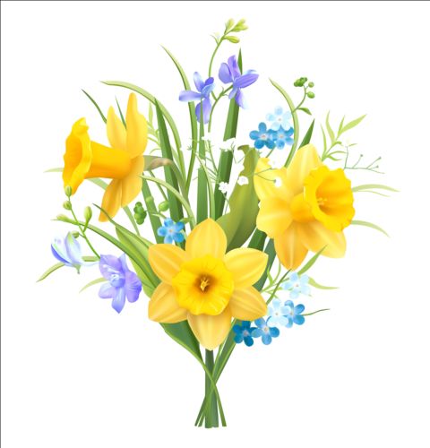 Blue With Yellow Flower Beautiful Vector Free Download 480x500 Blue With Yellow Flower Beautiful Vector Free Download