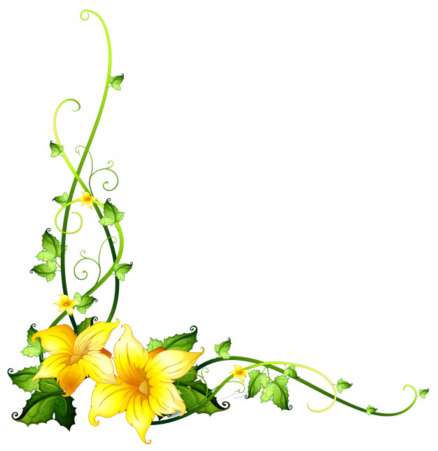 Border Template With Yellow Flowers Vector Free Download 626x644 Border Template With Yellow Flowers Vector Free Download