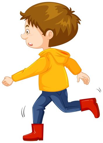 353x490 Little Boy In Yellow Jacket And Red Boots