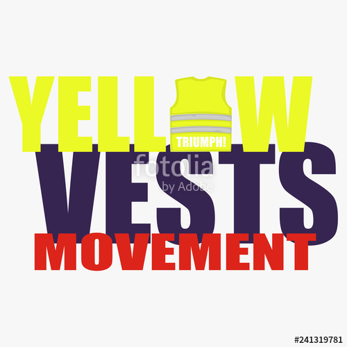 500x500 Yellow Vests Movement Or Yellow Jackets Vector Stock Image