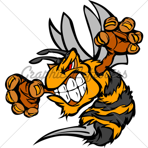 500x500 Graphic Vector Image Of A Wasp Or Yellowjacket Gl Stock Images