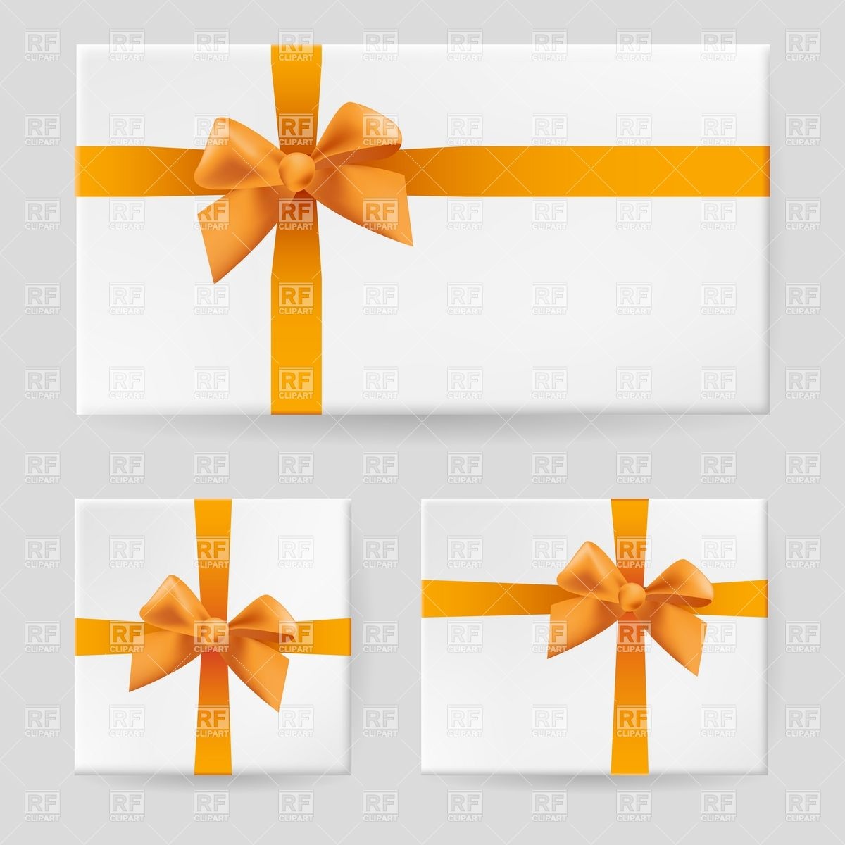 1200x1200 Cardboard Present Box With Yellow Ribbon And Bow Vector Image