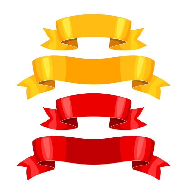 600x600 Yellow With Red Ribbon Vector Free Download