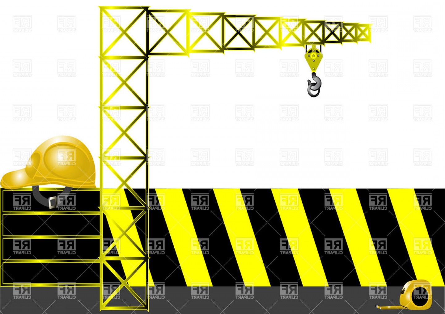 1440x1016 Construction Concept Tape Measure Helmet Crane And Black