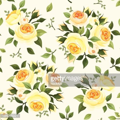 414x414 Seamless Pattern With Yellow Vector Premium Clipart