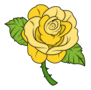 300x296 Yellow Rose Vector Royalty Free Stock Image