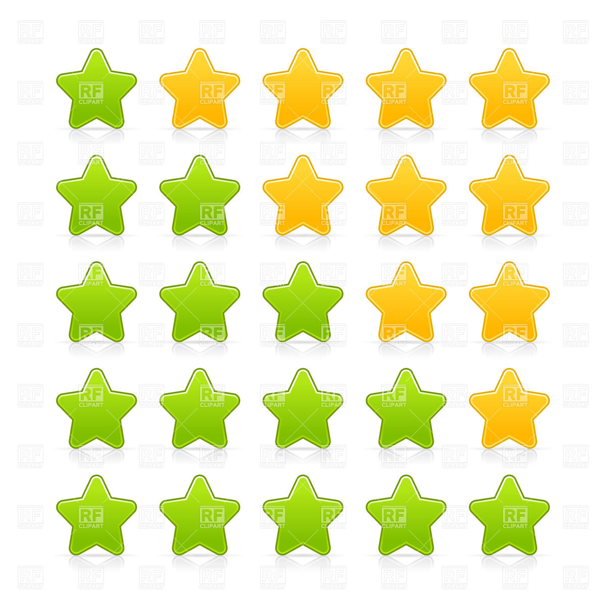 1200x1200 Green And Yellow Stars Bar For Rating Vector Image Of Signs